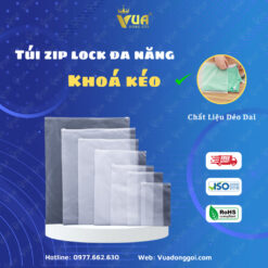 Túi Zip Lụa Mờ